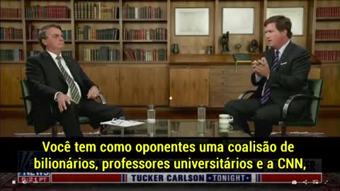 Trecho da entrevista do Tucker Carlson com o Presidente Bolsonaro.