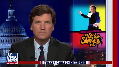 Tucker reacts to Eric Swalwell going topless in Qatar