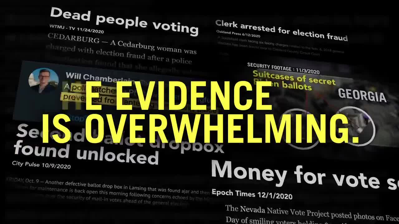 Trump Campaign Releases New Ad: The Evidence is Overwhelming - FRAUD!