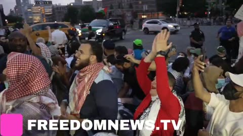 Pro-Palestine protesters erupt in cheer..Columbia University President Minouche Shafik has resigned