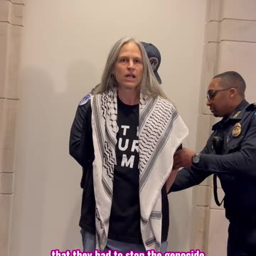 Today Cheryl was arrested for protesting the defunding of UNRWA in Congress.