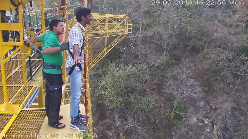 The Funny Bungee Jump in Rishikesh