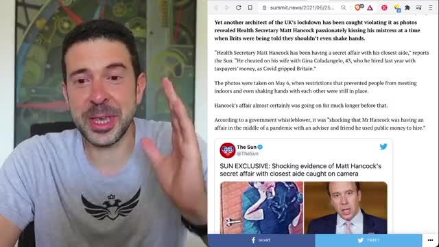 UK Health Secretary kissing mistress, breaking restrictions, refuses to resign