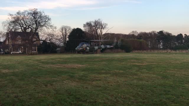 Westland Scout Helicopter Landing at Old Warden