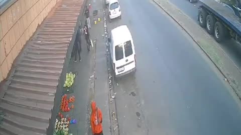 Someone ran under the truck in Boksburg