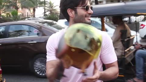 Karan Tacker with his swanky bike