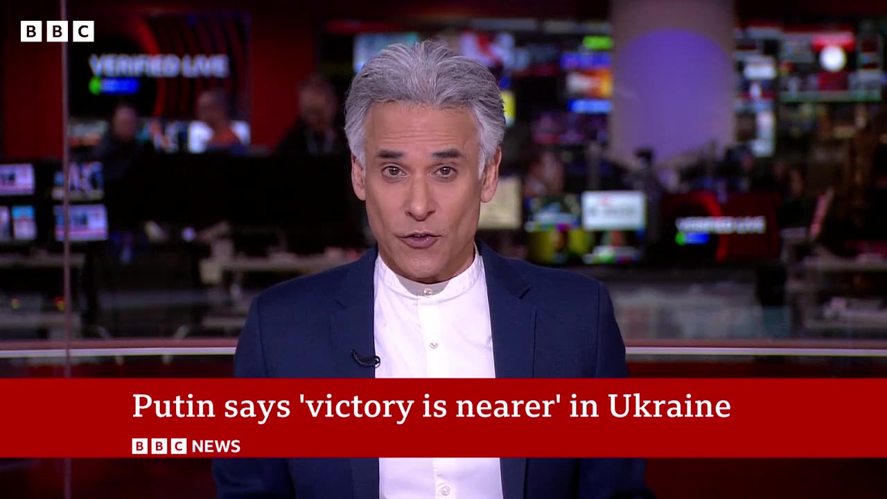 Vladimir Putin says victory is nearer in Ukraine - BBC News