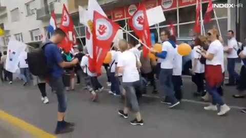 Prosvjedna povorka sindikalaca