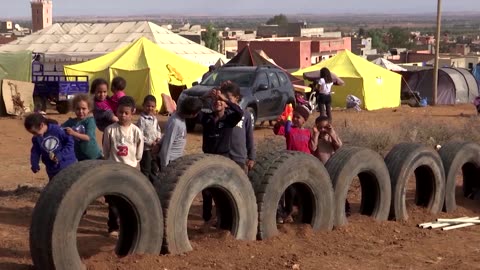 Moroccan kids displaced by quake get new playground