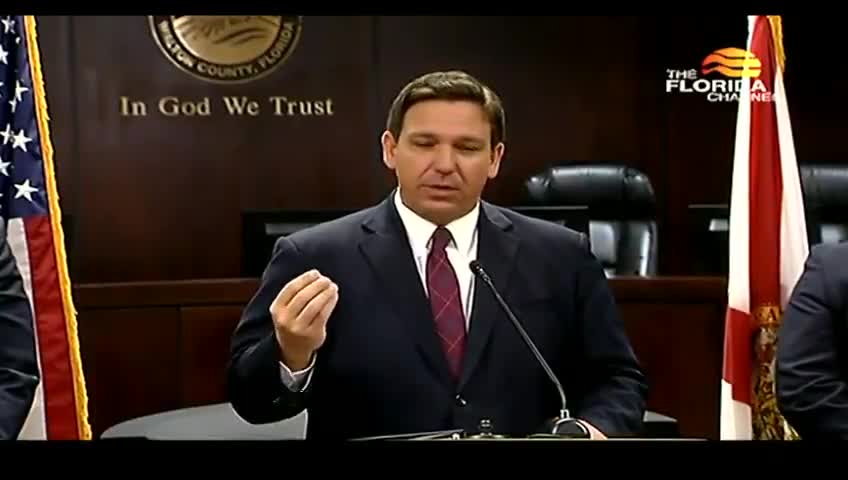 Gov. Ron DeSantis: "you're going to have hell to pay on the back end."