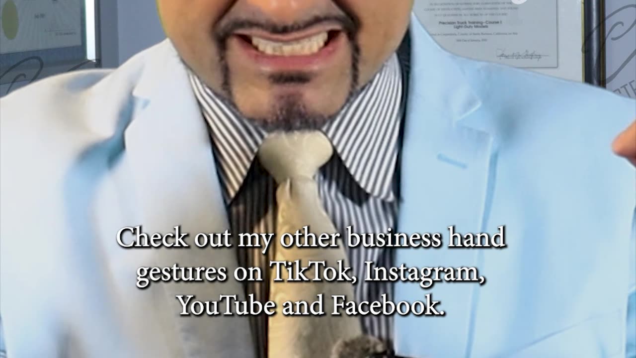 Business hand gestures! This one means "Ok"