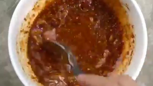 Frying beef+ spicy fish sauce