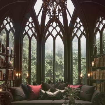 Gothic Interior Design | Black Interior | Gothic House | Digital Art | AI Art #gothicinterior