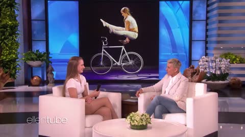 Ellen Welcomes World-Renowned Artistic Cyclist Viola Brand