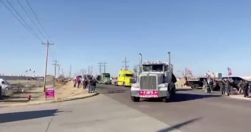 Truckers US Convoy Elk City Oklahoma February 26, 2022