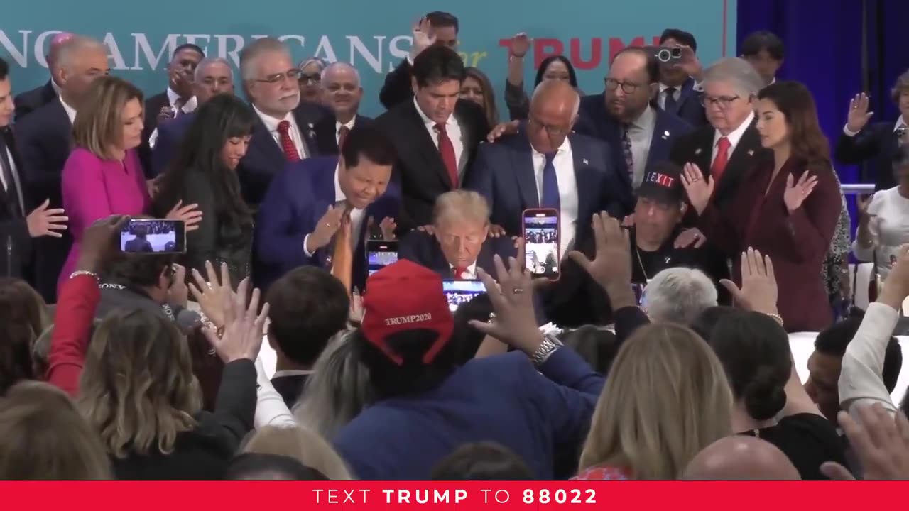 Latinos for Trump Pray Over President Trump