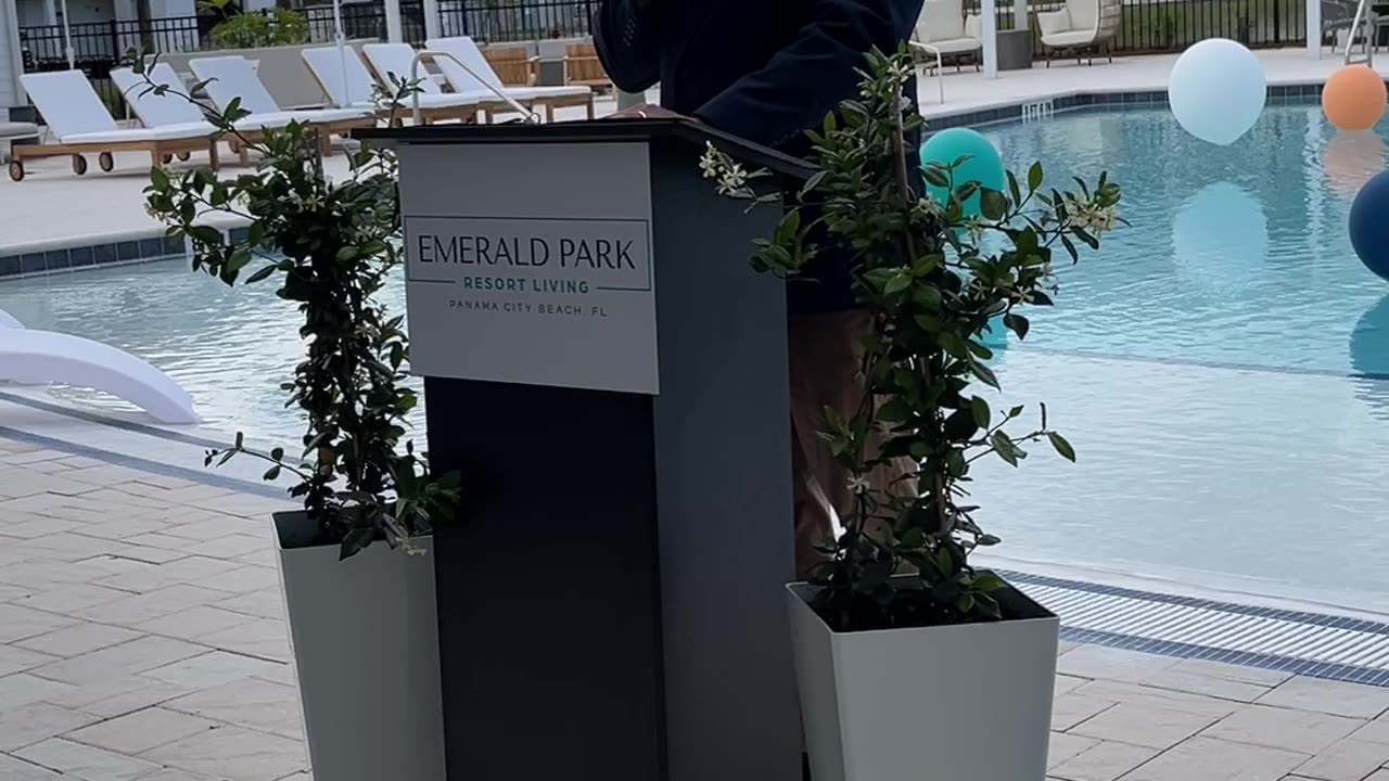 Florida CFO Jimmy Patronis speaks at Emerald Park Ribbon Cutting