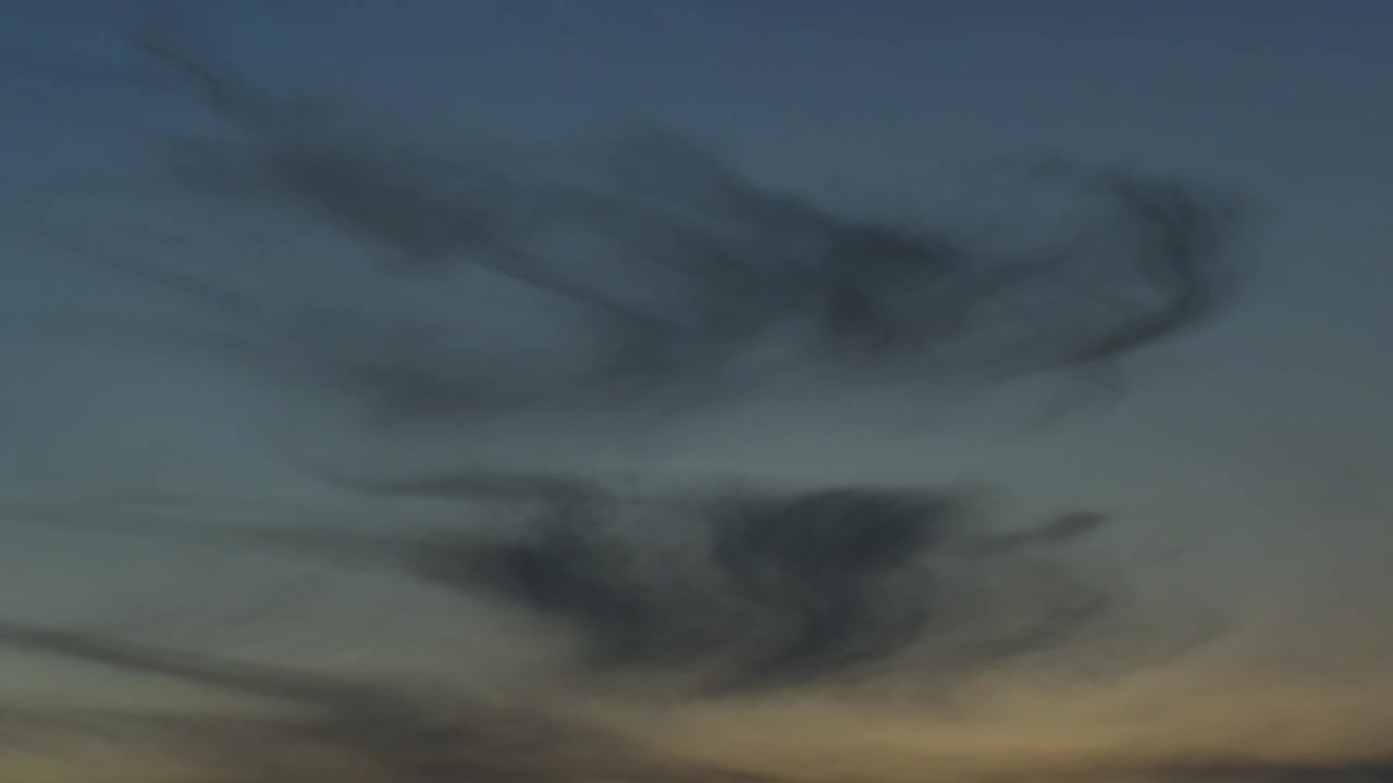 Sky darkening with black clouds passing