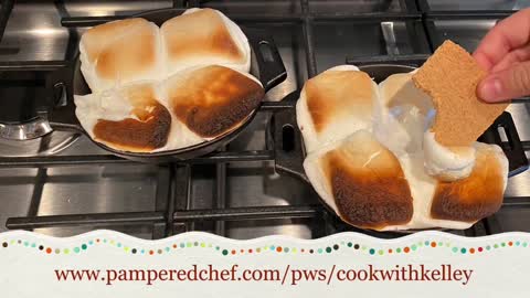 S’mores Dip using cast iron skillets