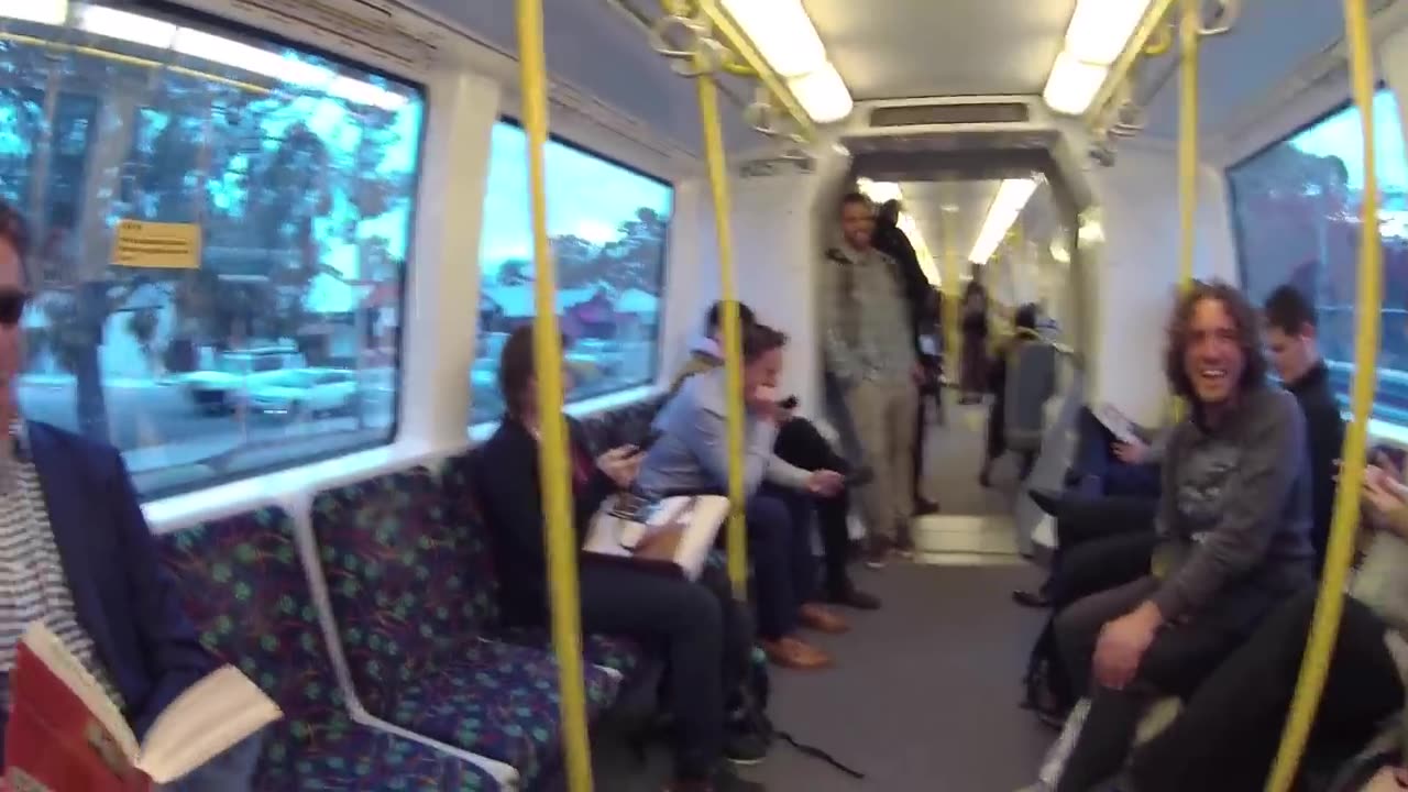 Laughing in the train prank #funnyvideos #prank