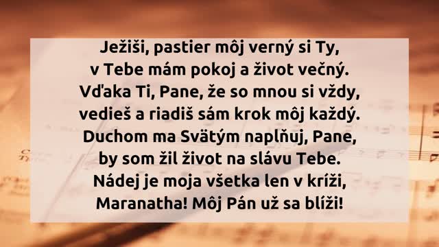 Ježiši, pastier môj