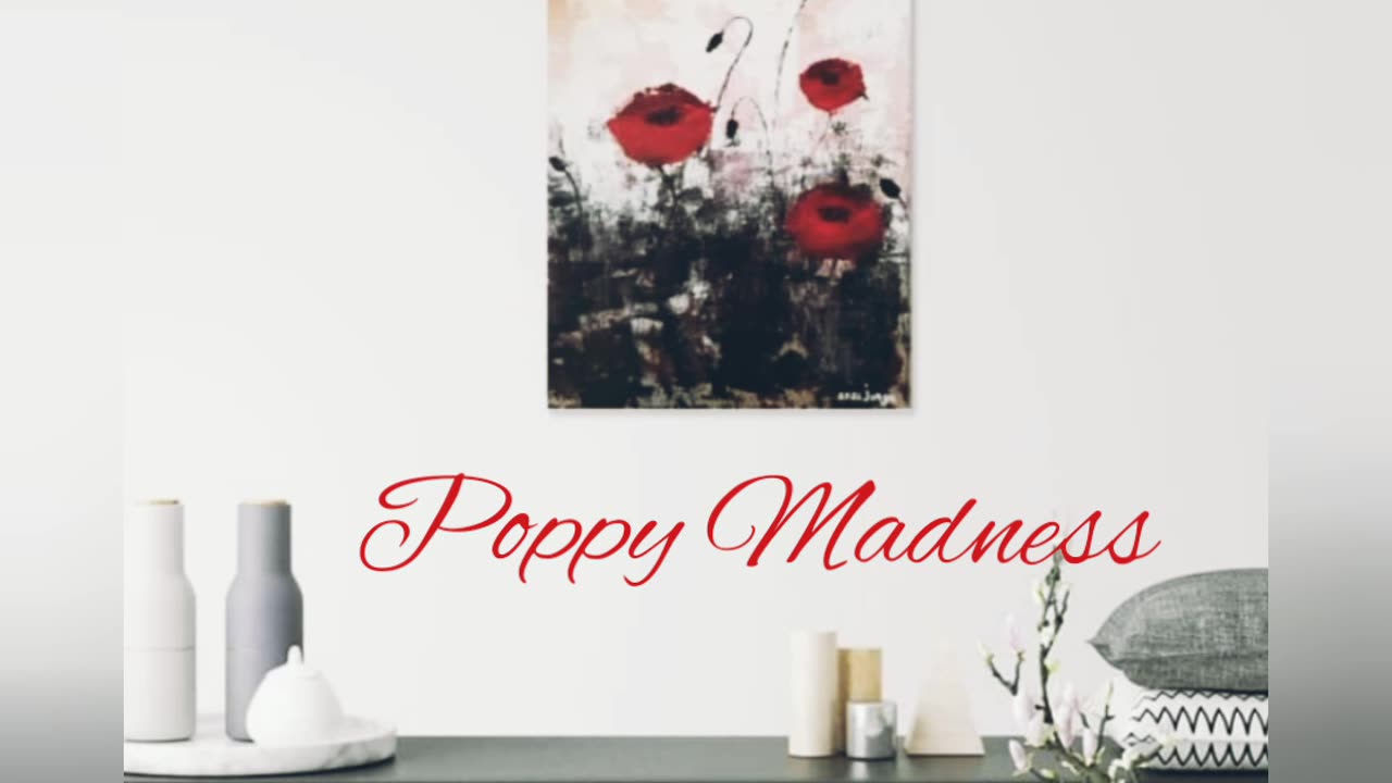 Poppy Madness - Acrylic Painting