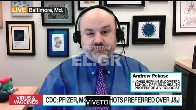 Andrew Pekosz - Ο Covid μετατρέπεται σε εποχική γρίπη