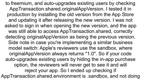 macOS StoreKit2 using AppTransactionshared triggers user login