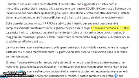 AIFA E I RISCHI DI MIOCARDITE - VERO GIORNALE 07.12.2021