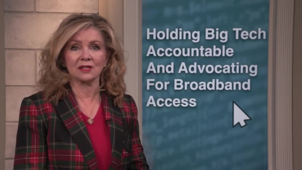 Marsha Blackburn Touts Work Confronting Big Tech Power, Expanding Broadband Access