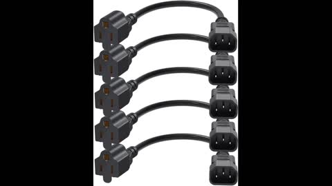 Review: CableCreation [5-Pack] 1 Feet Standard Computer Power Adapter Cord NEMA 5-15R to IEC320...