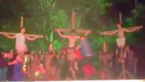 A man actually thought he was saving Jesus in a play.