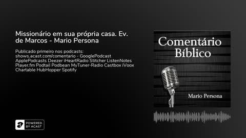 Missionário em sua própria casa. Evangelho de Marcos - Mario Persona