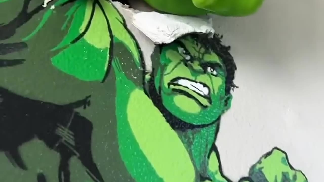 hulk sketch step by step on wall