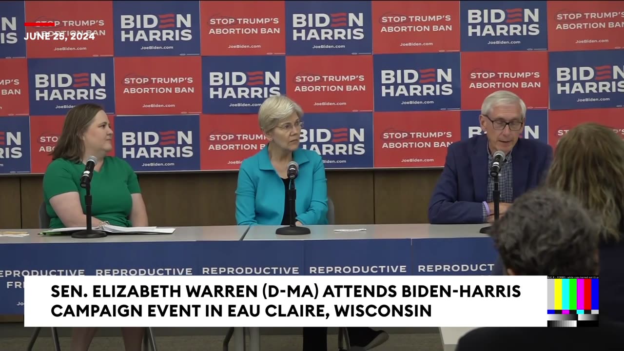 JUST IN- Elizabeth Warren Attends Reproductive Rights Event For Biden-Harris Campaign In Wisconsin