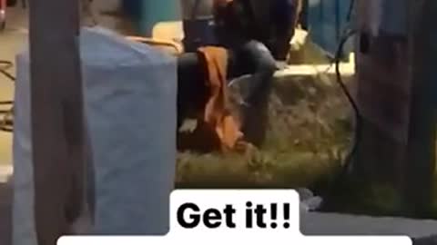 Music guy black shirt making out with girl