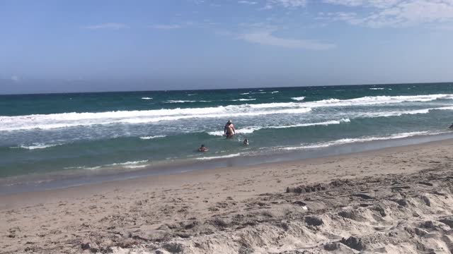 Relaxing on the Beach at Delray Beach, FL on 14-FEB-21