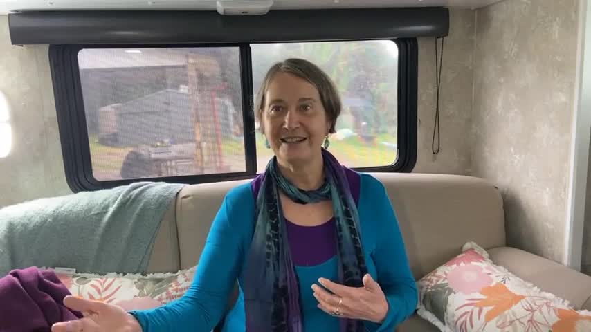 Kerry shares her story on the Vaxxed bus down under