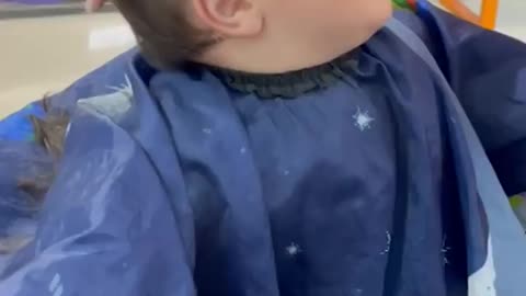 Adorable Toddler Gets First Haircut