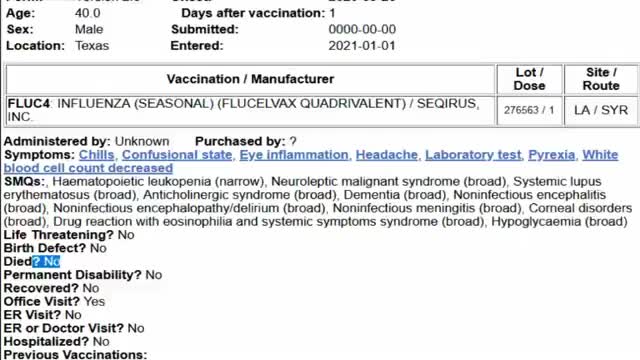 VAERS: THE CDC DELETING DEATHS AND SWAPPING THEM FOR LIVE ONES