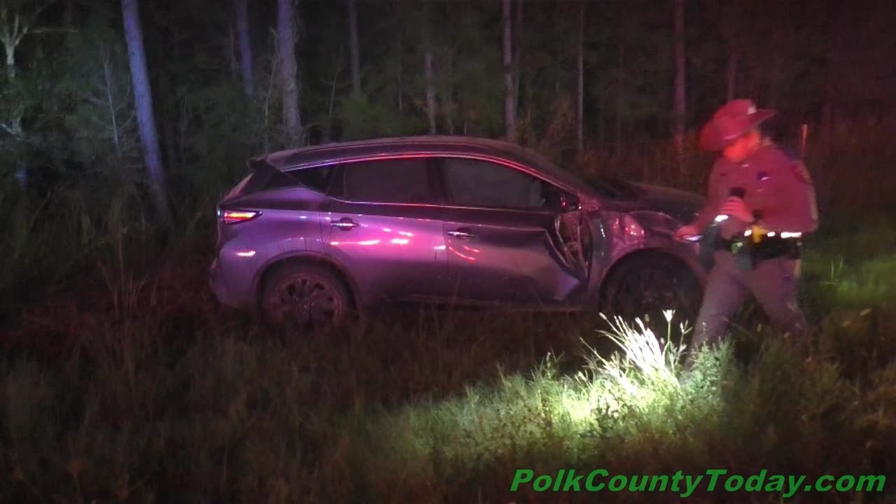 DRIVER CRASHES INTO BARBED WIRE FENCE, SWARTWOUT TEXAS, 10/26/24...