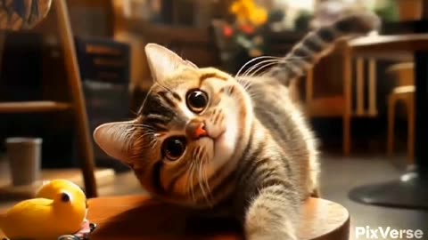 Curious Cat Meets Iced Coffee! Rolling Fun to Coffee Crush!