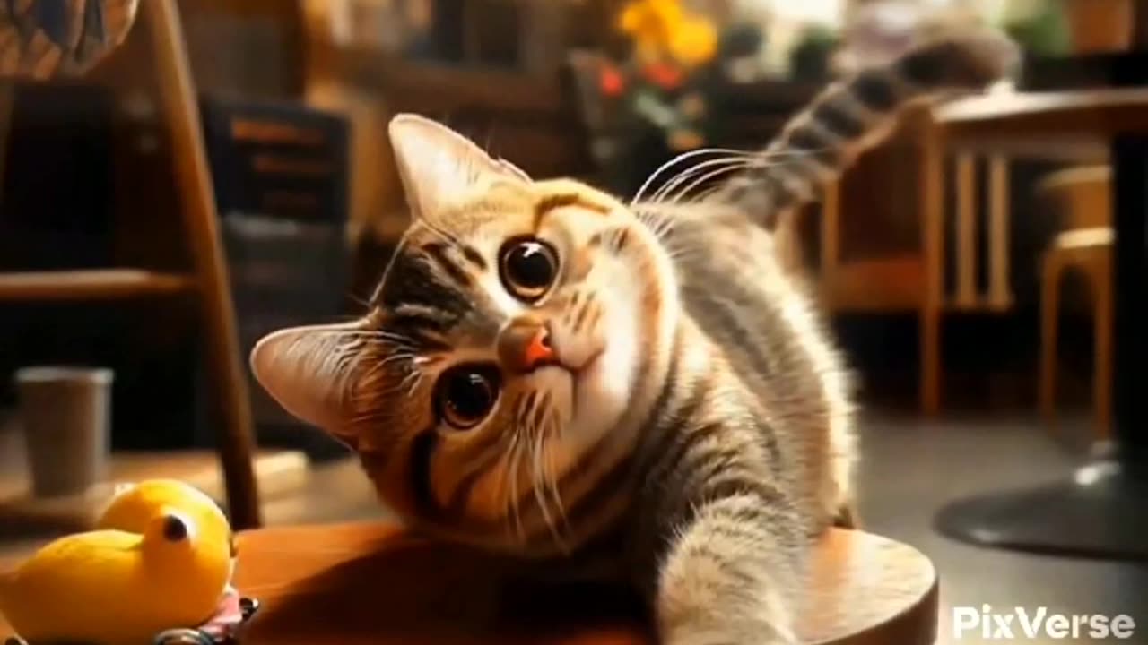 Curious Cat Meets Iced Coffee! Rolling Fun to Coffee Crush!