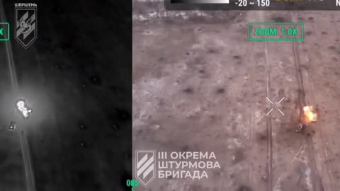 Russian APC Hits a Mine