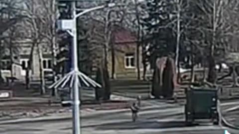 Russia Ukraine War Solider Falls Off Tank