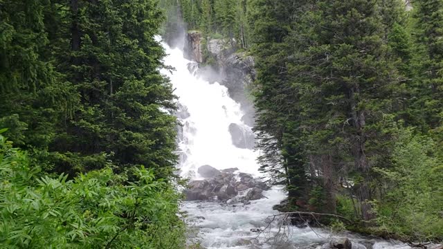 Hidden Falls Below the Grand Tetons