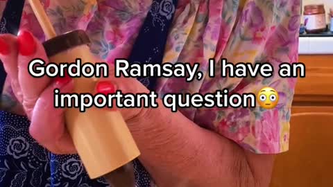 Gordon Ramsay, I have an important question