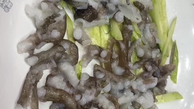 Korean Food - Sliced Raw Octopus