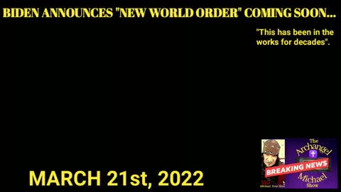 Biden announces The New World Order