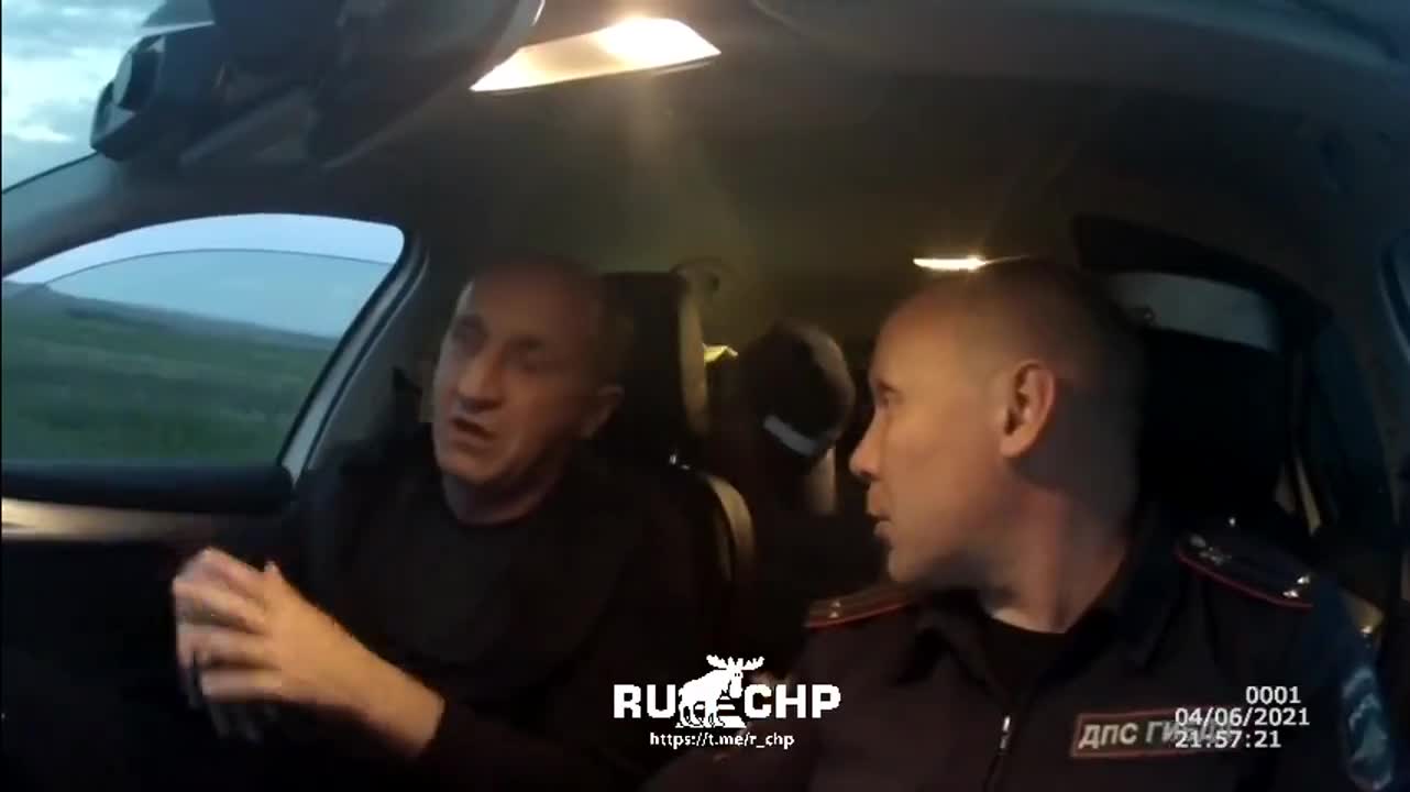 The drunk driver tries to eat the protocol drawn up on him